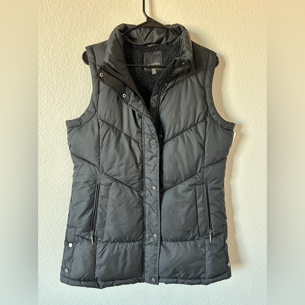Weatherproof Black Quilted Puffer Vest Outwear Fall, Winter, Women’s Medium